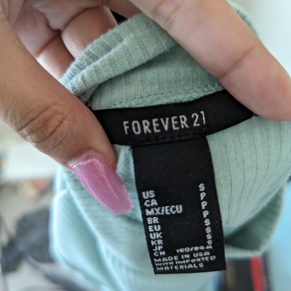 NWOT, F21, Light Blue, Semi Backless Top, XS - Picture 3 of 3